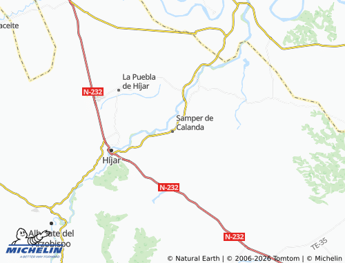 Mapa MICHELIN Samper de Calanda - ViaMichelin