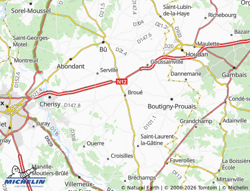 Mapa MICHELIN Broué - ViaMichelin