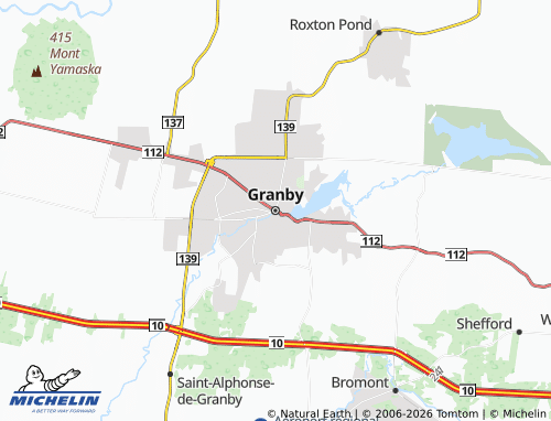 MICHELIN Granby map - ViaMichelin