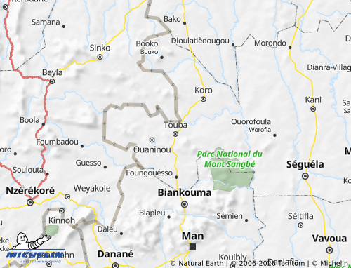 Mappa MICHELIN Touba - ViaMichelin