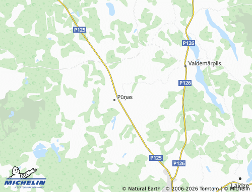 Mapa MICHELIN Vecpūņas - ViaMichelin