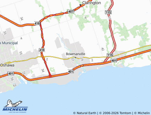 Mapa MICHELIN Bowmanville - ViaMichelin