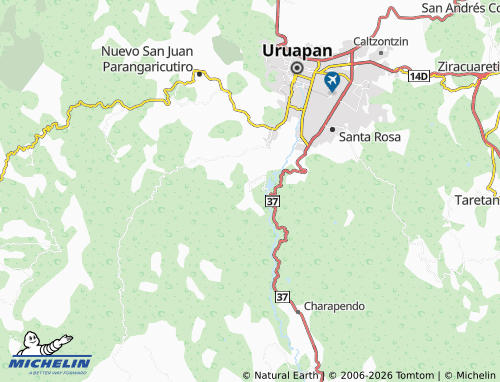MICHELIN Matanguarán map - ViaMichelin