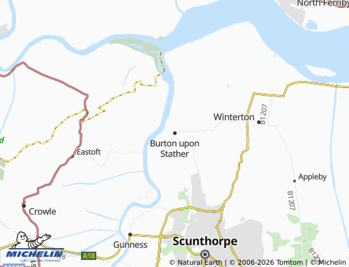 MICHELIN Burton upon Stather map - ViaMichelin