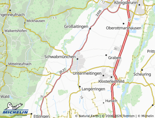 Mappa MICHELIN Schwabmünchen - ViaMichelin