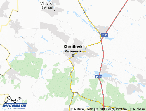 Mappa MICHELIN Khmilnyk - ViaMichelin