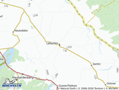 Kaart MICHELIN Letschin - ViaMichelin