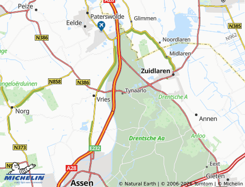 Mapa MICHELIN Tynaarlo - ViaMichelin