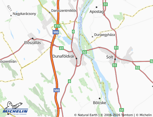 MICHELIN-Landkarte Dunaföldvár - ViaMichelin