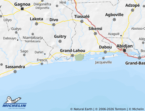 MICHELIN-Landkarte Grand-Lahou - ViaMichelin