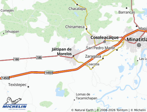 Mapa MICHELIN Jáltipan de Morelos - ViaMichelin