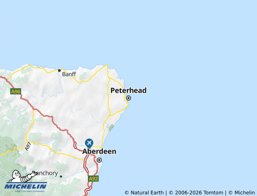 Carte MICHELIN Comté d'Aberdeen - ViaMichelin