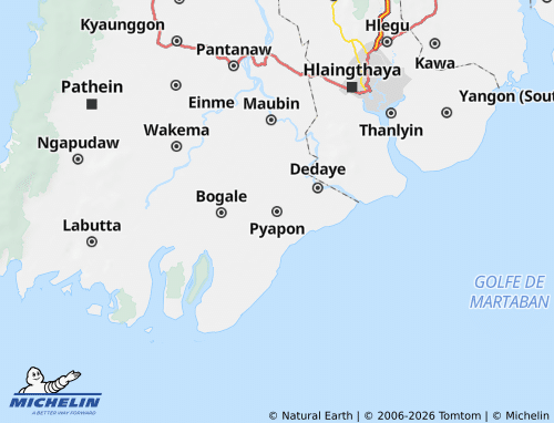 MICHELIN Pyapon District map - ViaMichelin