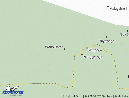 MICHELIN Wano Barat map - ViaMichelin
