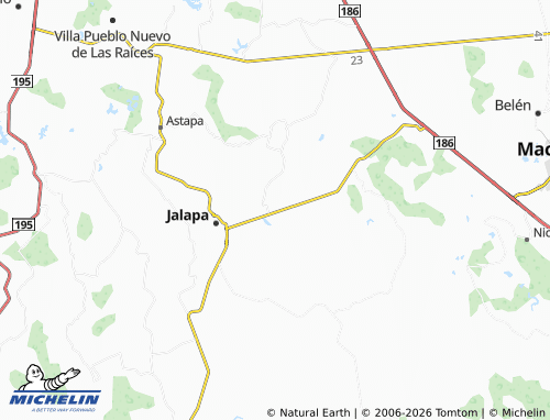 MICHELIN Ejido Jalapa map - ViaMichelin