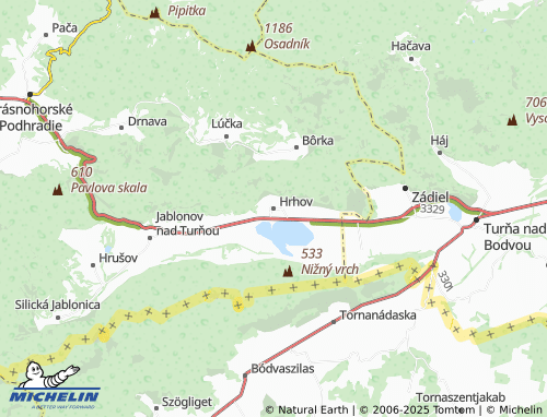 MICHELIN Hrhov map - ViaMichelin