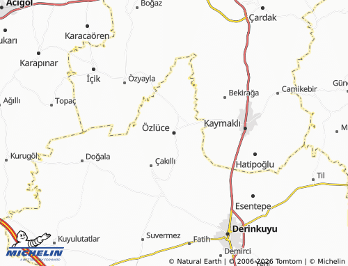 MICHELIN Özlüce map - ViaMichelin