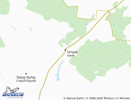 MICHELIN-Landkarte Urnyak - ViaMichelin