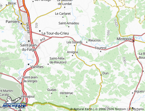 MICHELIN-Landkarte Arvigna - ViaMichelin