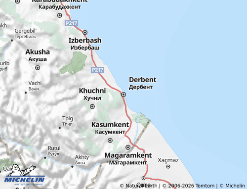 Carte MICHELIN Derbent - ViaMichelin