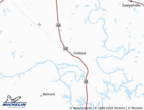 Carte MICHELIN Forkland - ViaMichelin