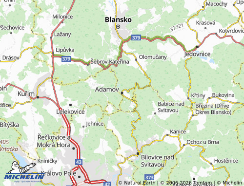 Mappa MICHELIN Adamov - ViaMichelin