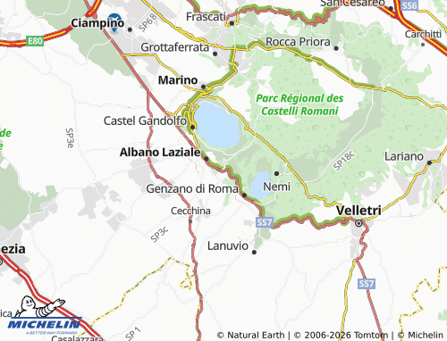 MICHELIN-Landkarte Ariccia - ViaMichelin