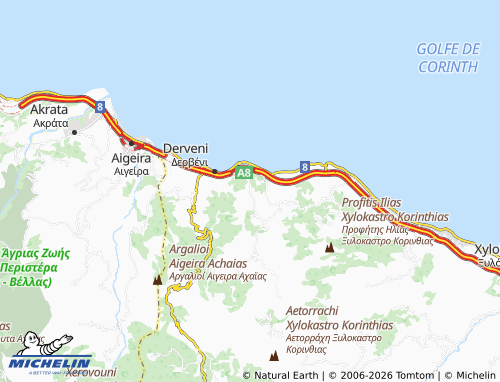 MICHELIN Mentourgianika map - ViaMichelin