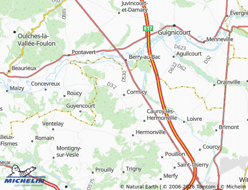 Mapa MICHELIN Cormicy - ViaMichelin