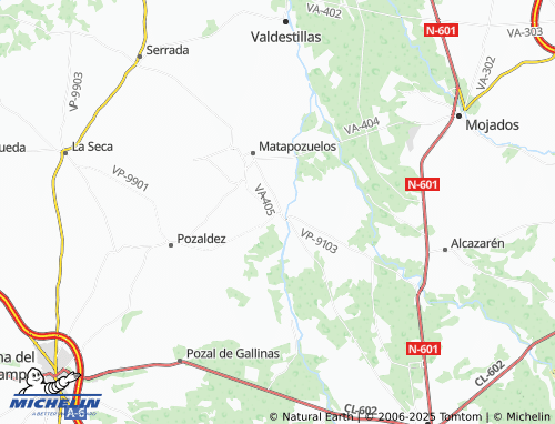 MICHELIN-Landkarte Villalba de Adaja - ViaMichelin