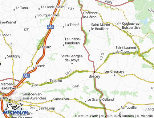 Carte MICHELIN Notre-Dame-de-Livoye - ViaMichelin