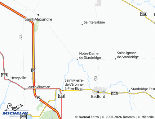 Kaart MICHELIN Notre-Dame-de-Stanbridge - ViaMichelin