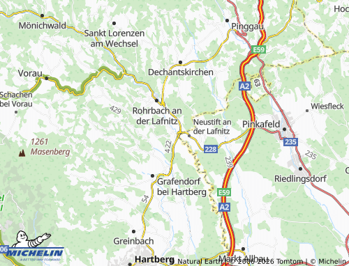MICHELIN-Landkarte Lafnitz - ViaMichelin