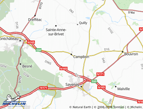 Mapa MICHELIN Campbon - ViaMichelin