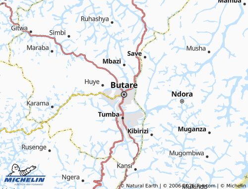 Mappa MICHELIN Butare - ViaMichelin