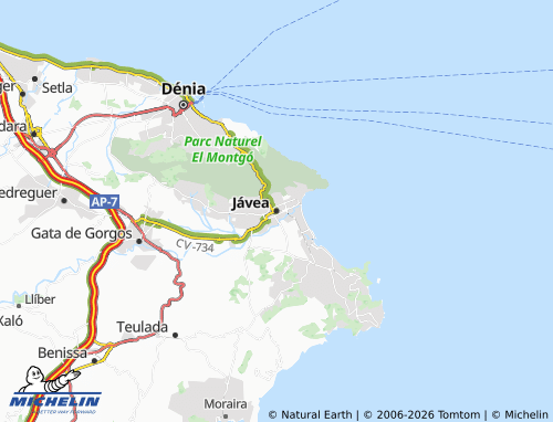Mapa MICHELIN Jávea - ViaMichelin