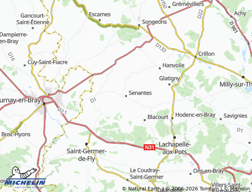 Mappa MICHELIN Senantes - ViaMichelin