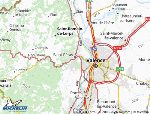 Carte MICHELIN Saint-Péray - ViaMichelin