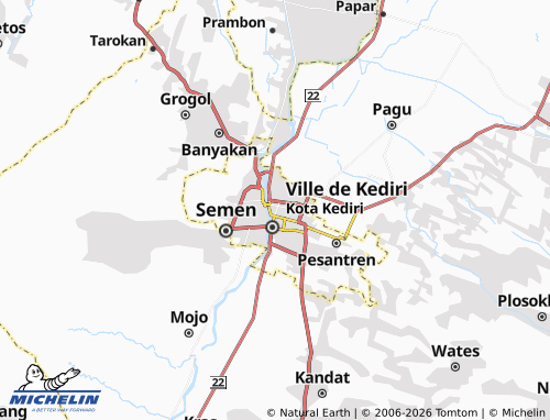 MICHELIN-Landkarte Setono Gedong - ViaMichelin