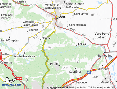 MICHELIN Sanilhac-Sagriès map - ViaMichelin