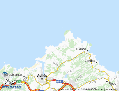 MICHELIN Urbanización Playa de Verdicio map - ViaMichelin