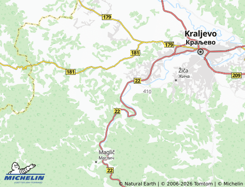 Mapa MICHELIN Progorelica - ViaMichelin
