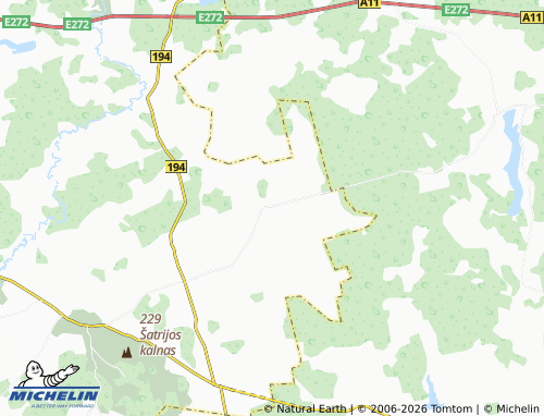 MICHELIN Upyna map - ViaMichelin