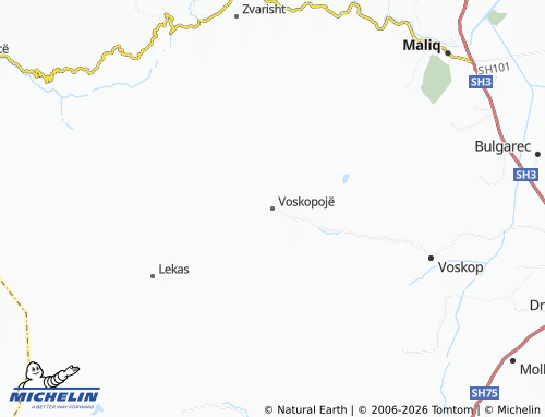 MICHELIN Voskopojë map - ViaMichelin