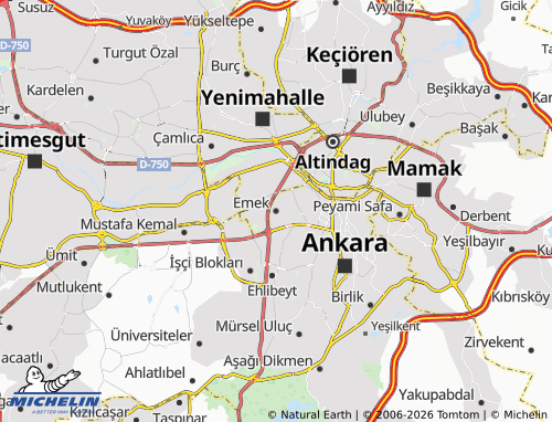 Kaart MICHELIN Emek - ViaMichelin