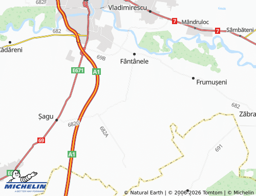 MICHELIN Tisa Nouă map - ViaMichelin