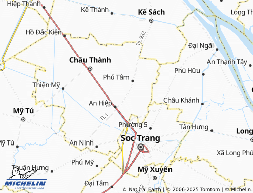 MICHELIN Phú Tân map - ViaMichelin