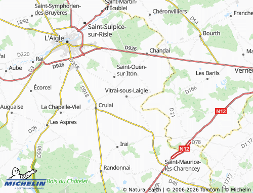 MICHELIN Vitrai-sous-Laigle map - ViaMichelin