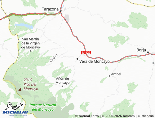 MICHELIN-Landkarte Vera de Moncayo - ViaMichelin