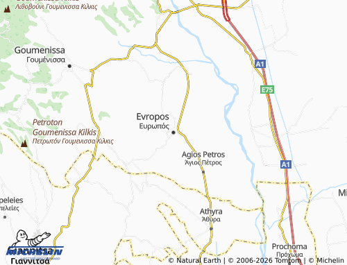 Carte MICHELIN Evropos - ViaMichelin